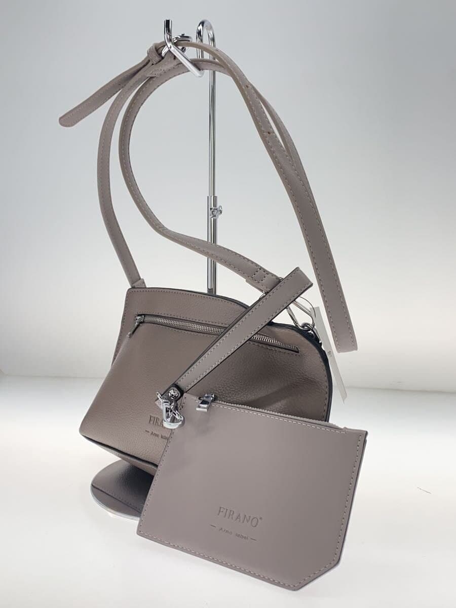 FIRANO Arno Label Shoulder Bag Faux Leather GRY Solid 2