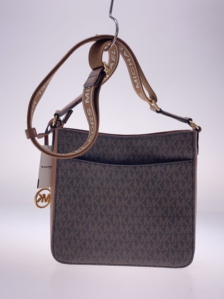 MICHAEL KORS Shoulder Bag Leather BRW All-over Pattern 3