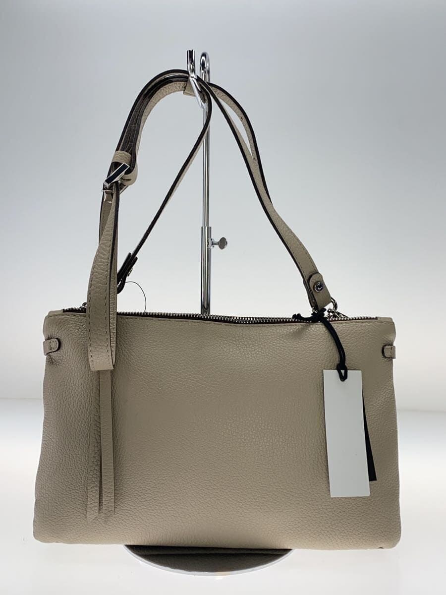 GIANNI CHIARINI Shoulder Bag Leather BEG Solid 3