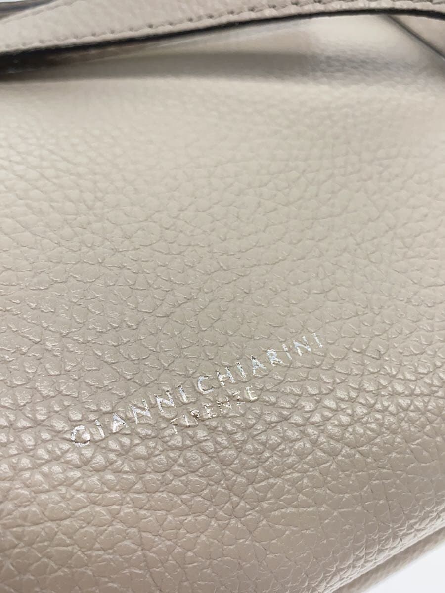 GIANNI CHIARINI Shoulder Bag Leather BEG Solid 5