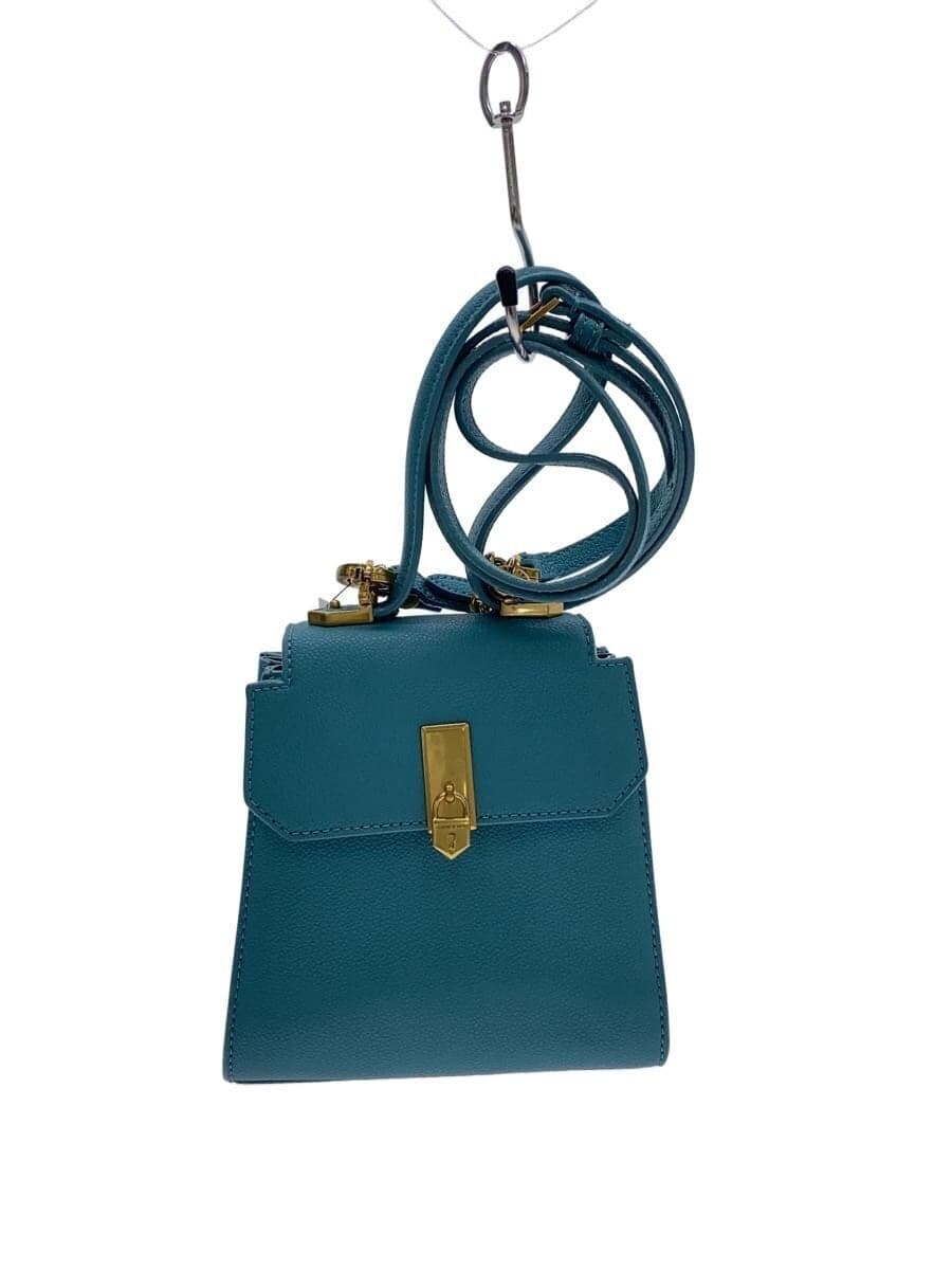 CHARLES&KEITH Geometric Top Handle Chain Link Bag Shoulder Bag Leather BLU