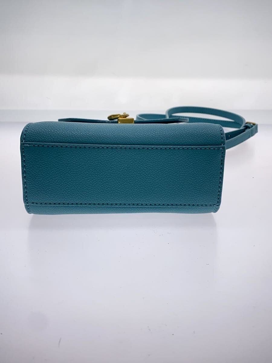 CHARLES&KEITH Geometric Top Handle Chain Link Bag Shoulder Bag Leather BLU 4