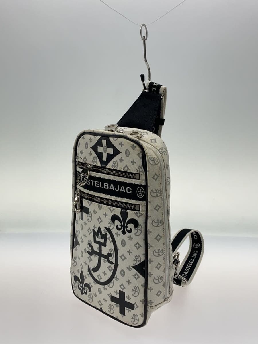 CASTELBAJAC Nice Body Bag Shoulder Bag WHT All Over Pattern 2