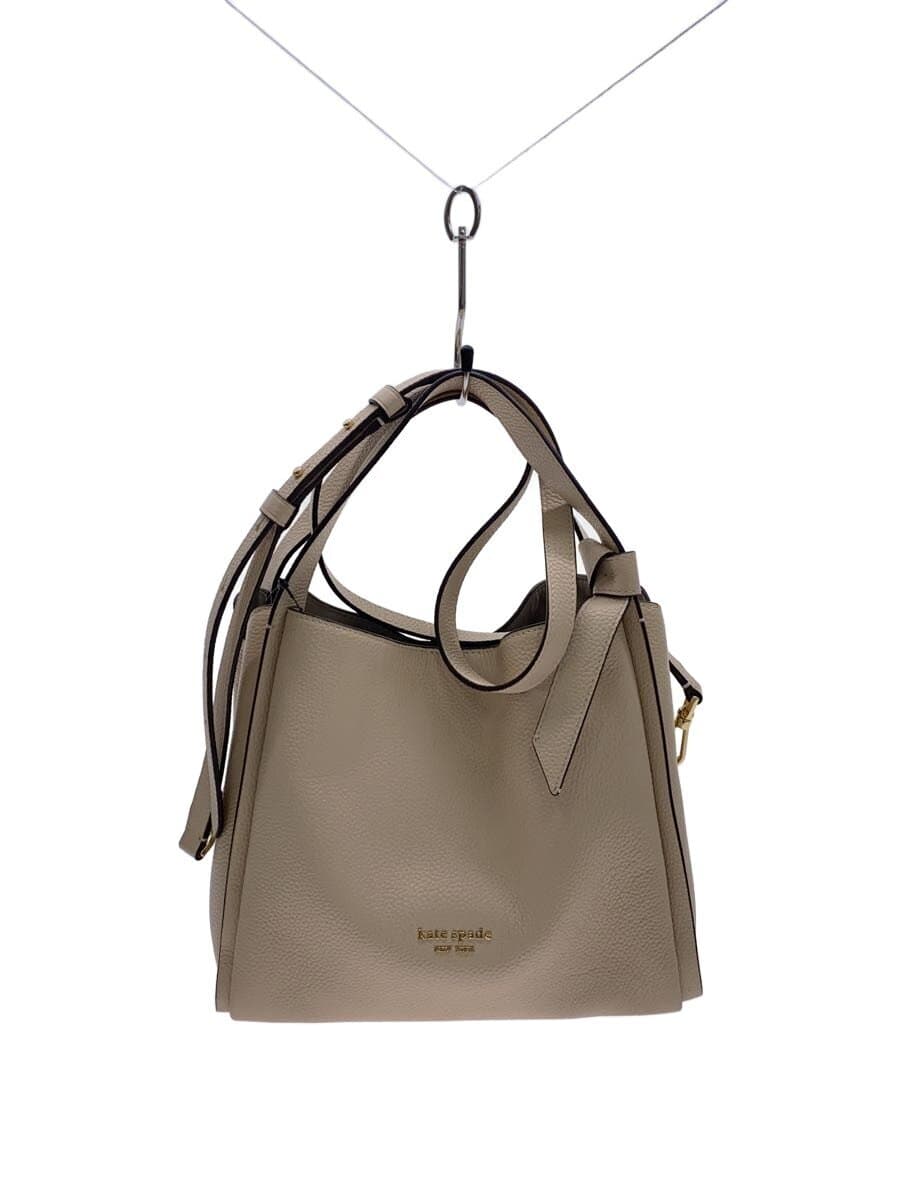 kate spade new york Knot 2-Way Shoulder Bag Handbag Leather CRM K6552