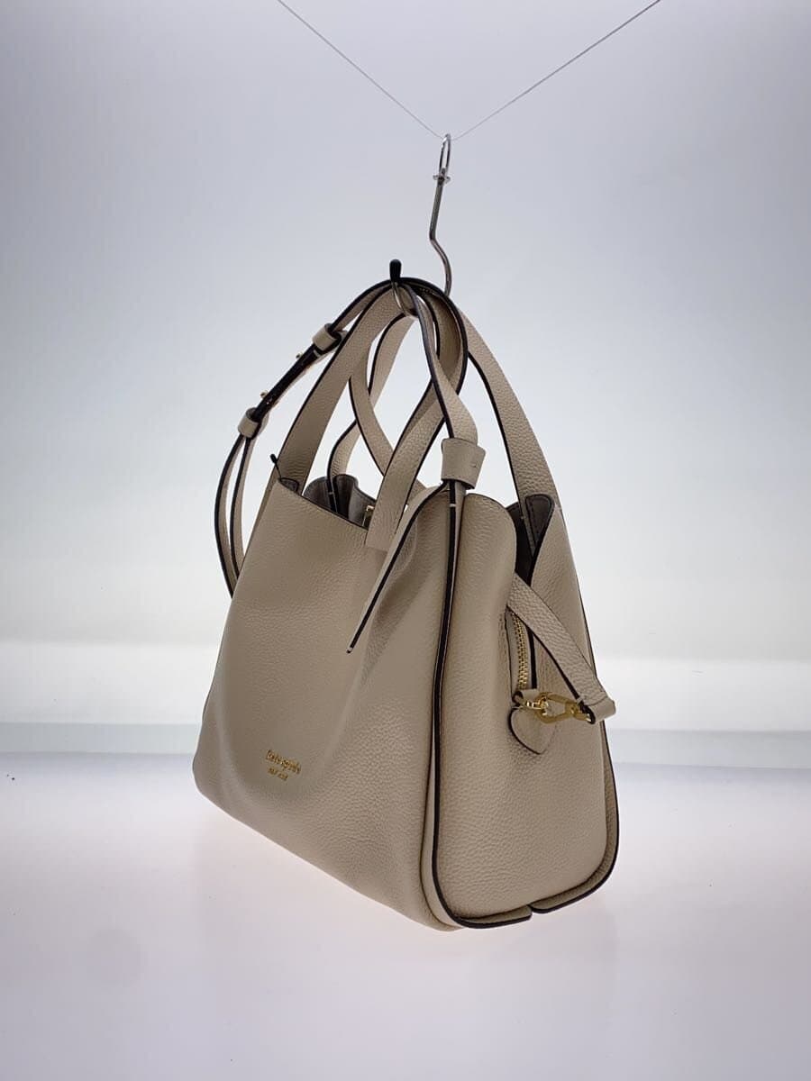 kate spade new york Knot 2-Way Shoulder Bag Handbag Leather CRM K6552 2