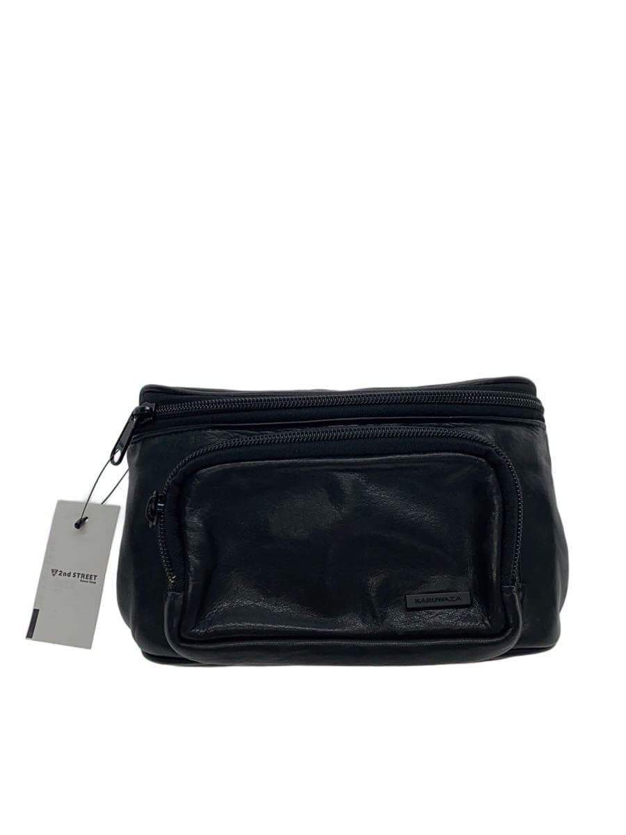 KARUWAZA Waist Bag Leather BLK
