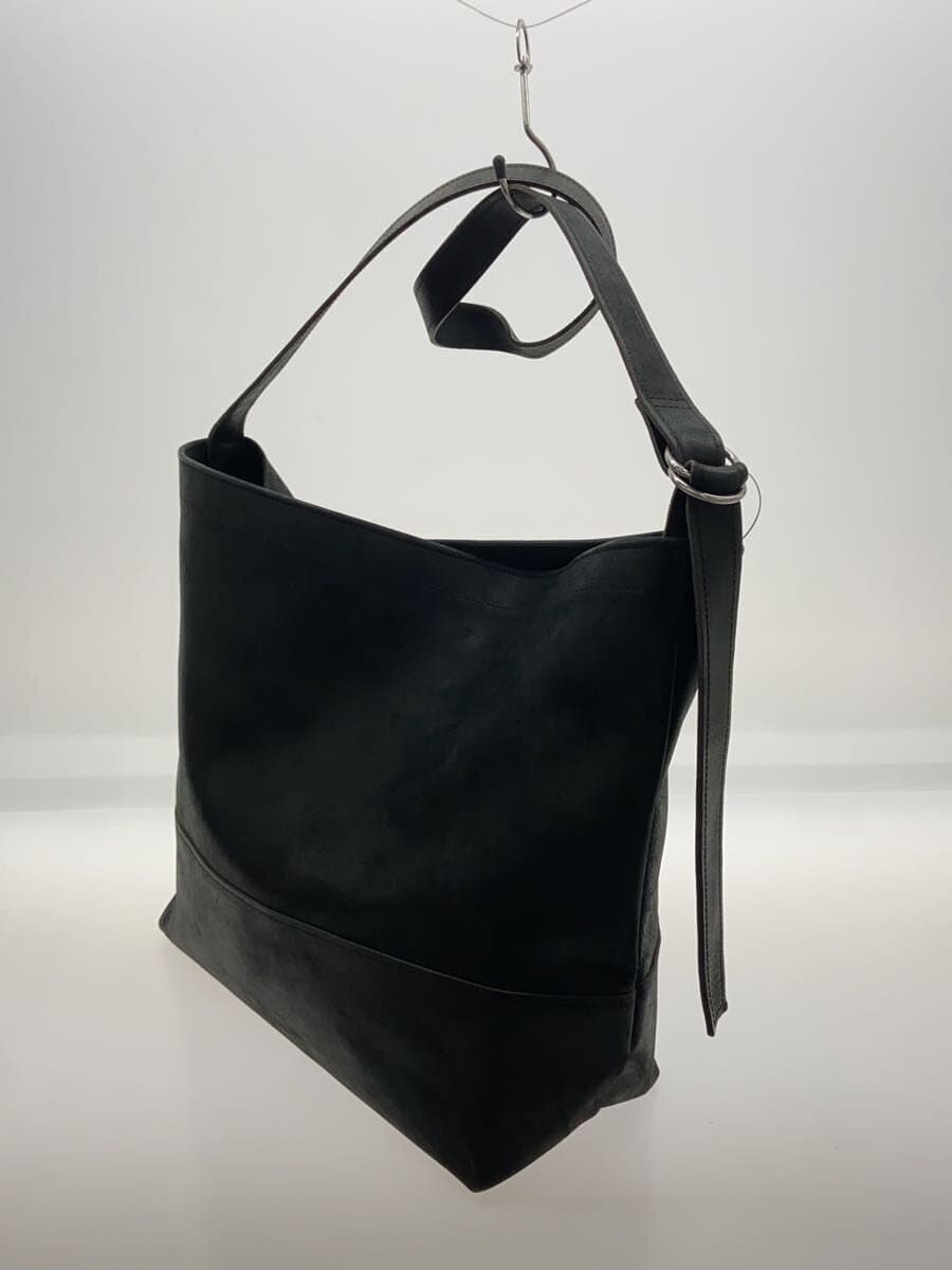 Other Brand Shoulder Bag Leather BLK Solid 2