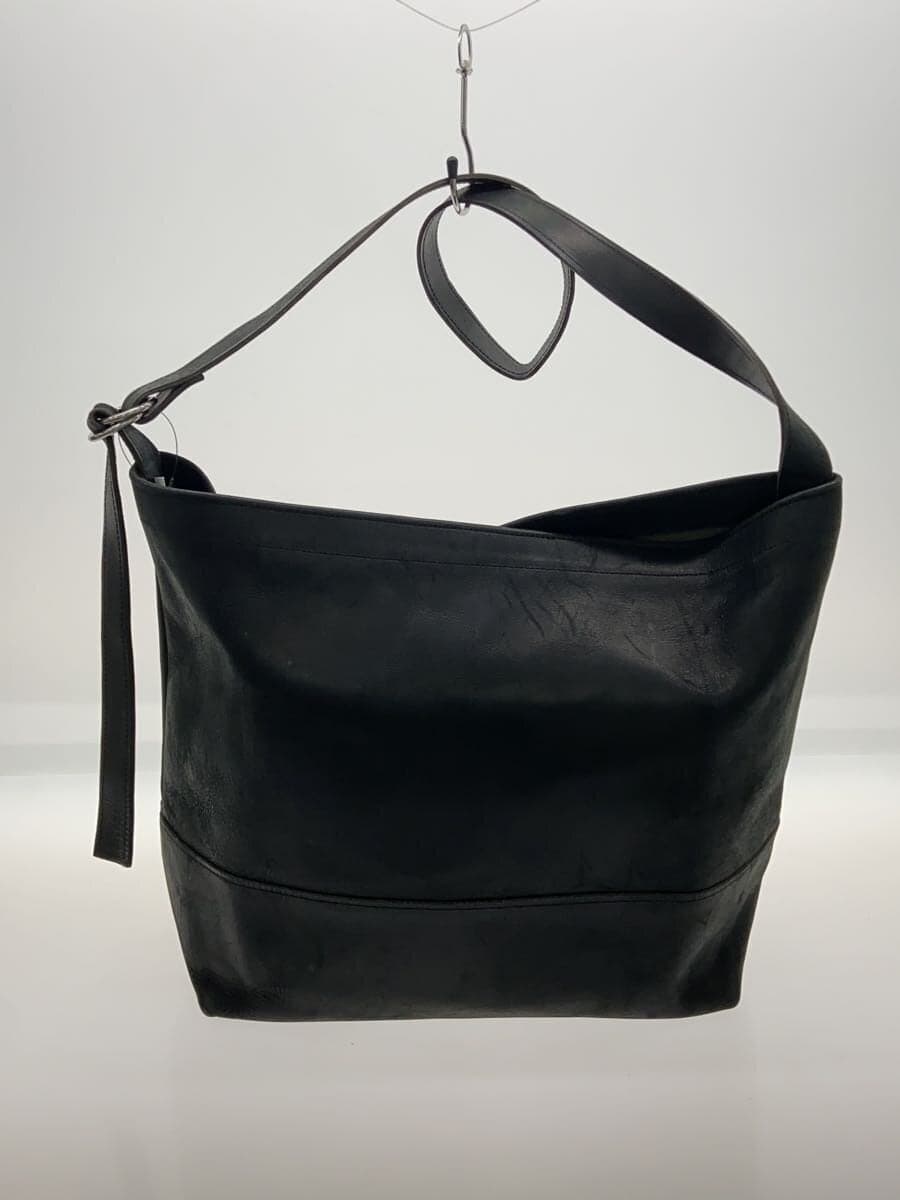 Other Brand Shoulder Bag Leather BLK Solid 3