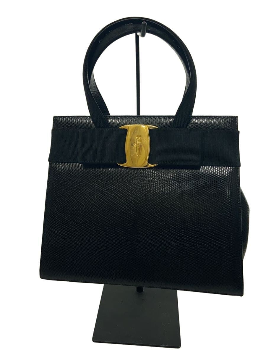 Salvatore Ferragamo Vara Handbag Leather BLK