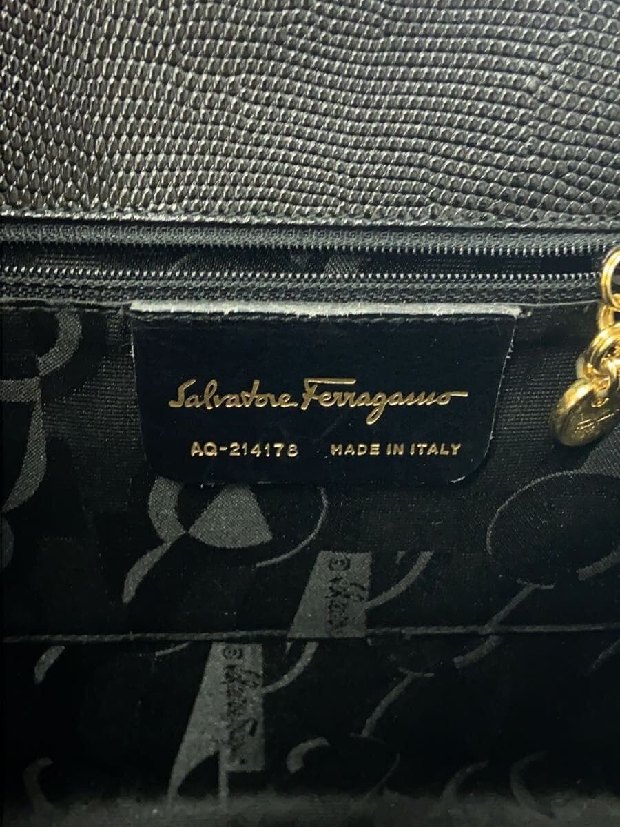 Salvatore Ferragamo Vara Handbag Leather BLK 5