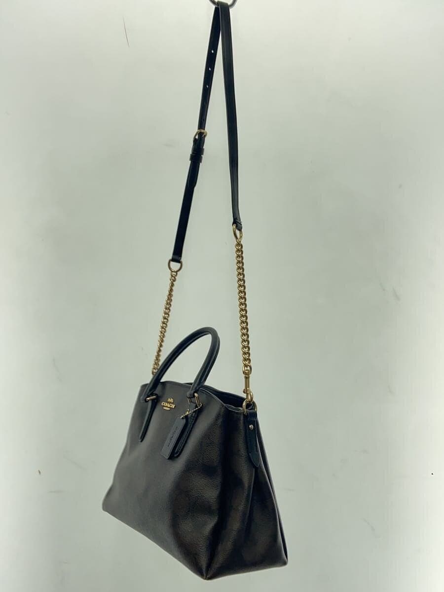 COACH Sage Carryall_Signature_Black Leather BRW All Over Pattern 2