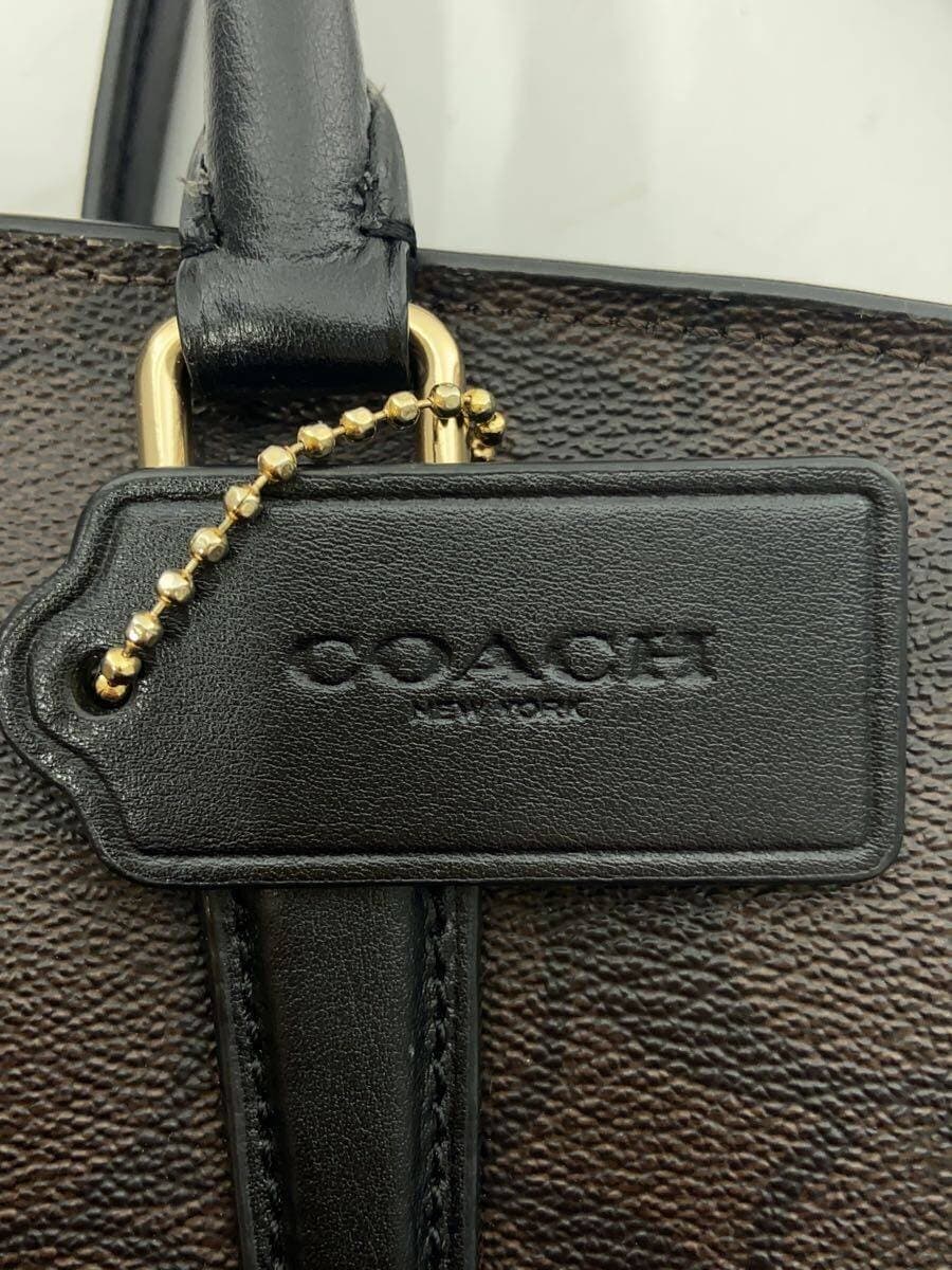 COACH Sage Carryall_Signature_Black Leather BRW All Over Pattern 5