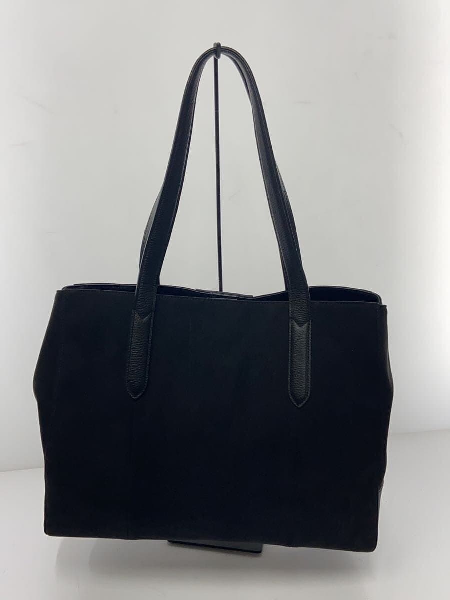 PELLE MORBIDA Colore Tote Bag Suede BLK 3