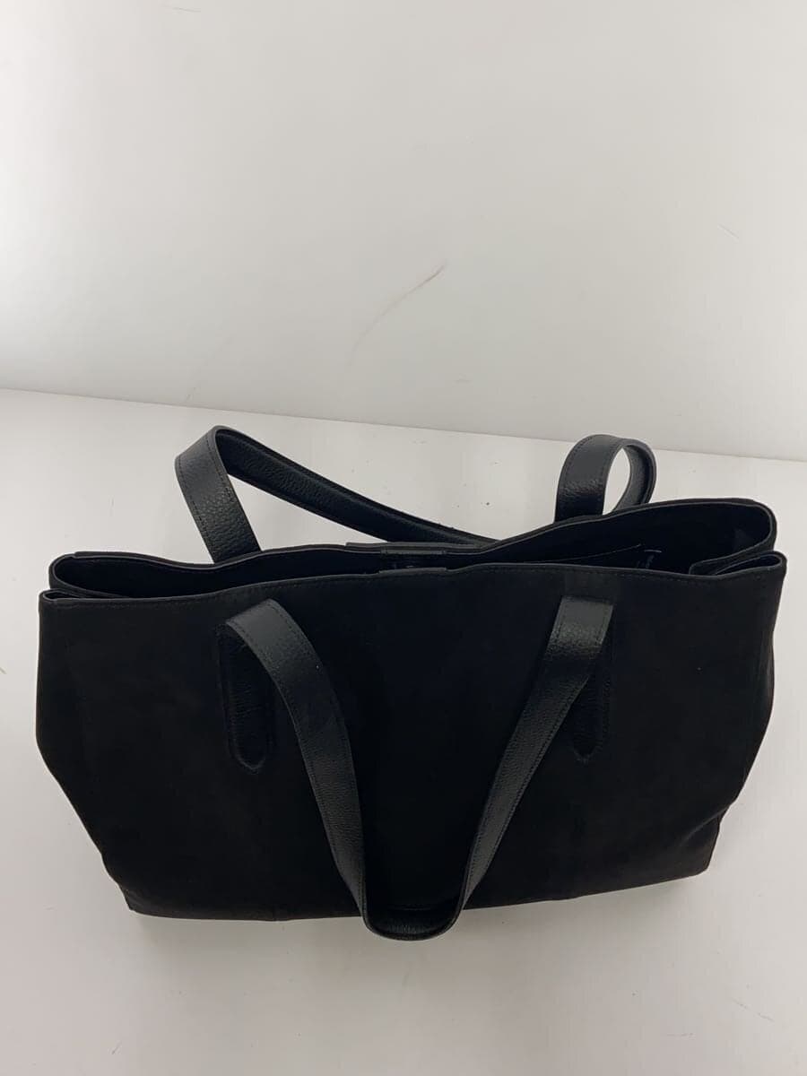 PELLE MORBIDA Colore Tote Bag Suede BLK 4