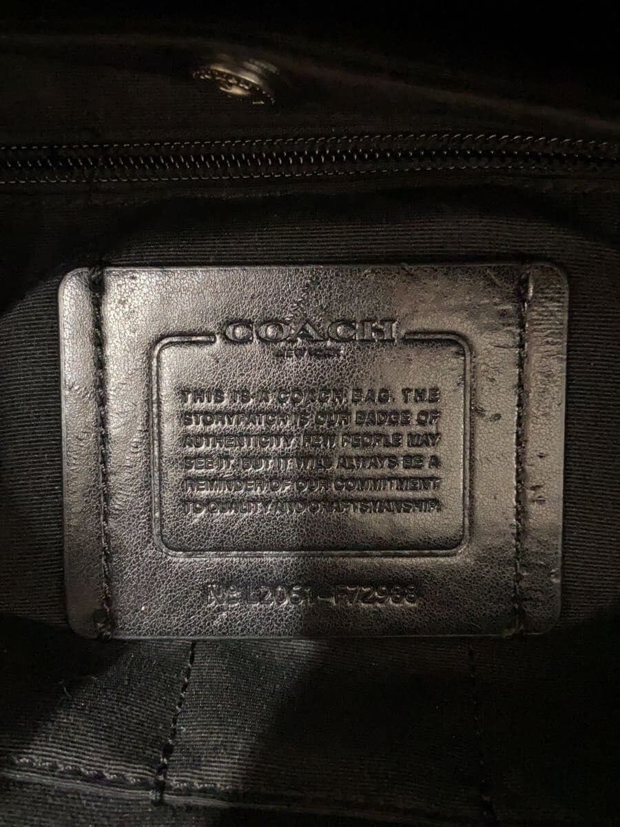 COACH Briefcase Leather BLK 5