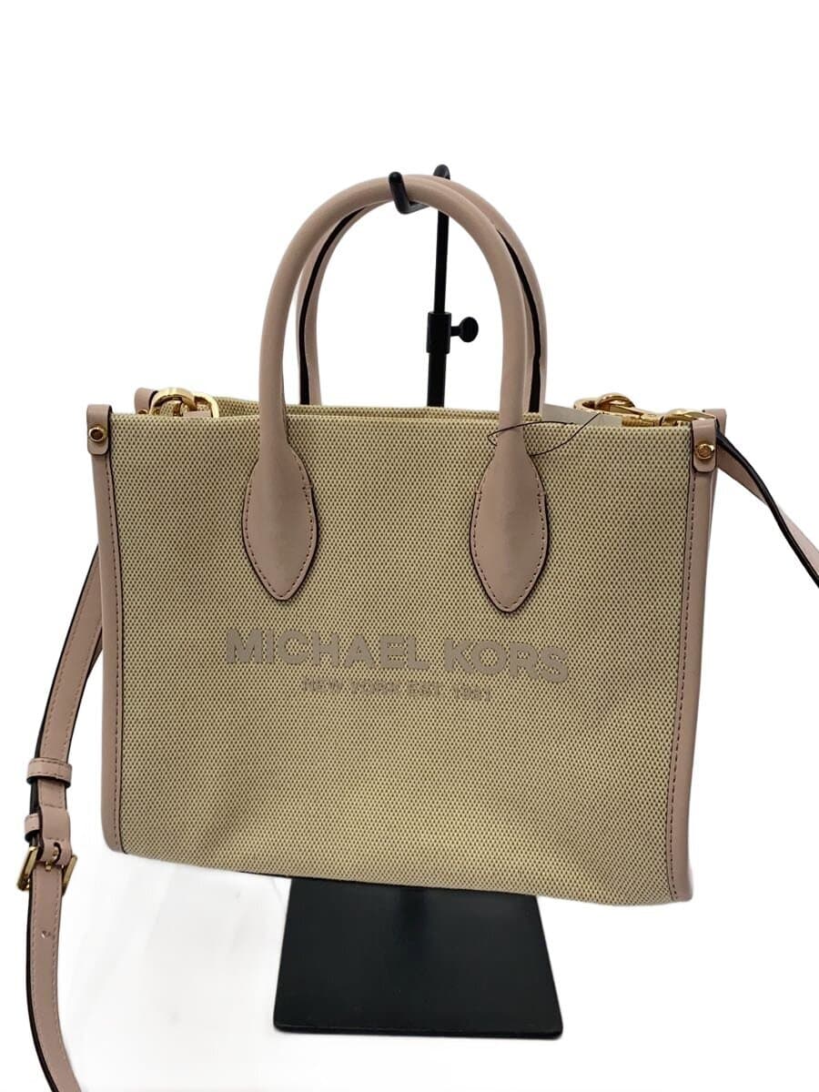 MICHAEL KORS Mirella 2-Way Shoulder Bag Canvas BEG 35S2G7ZC5C