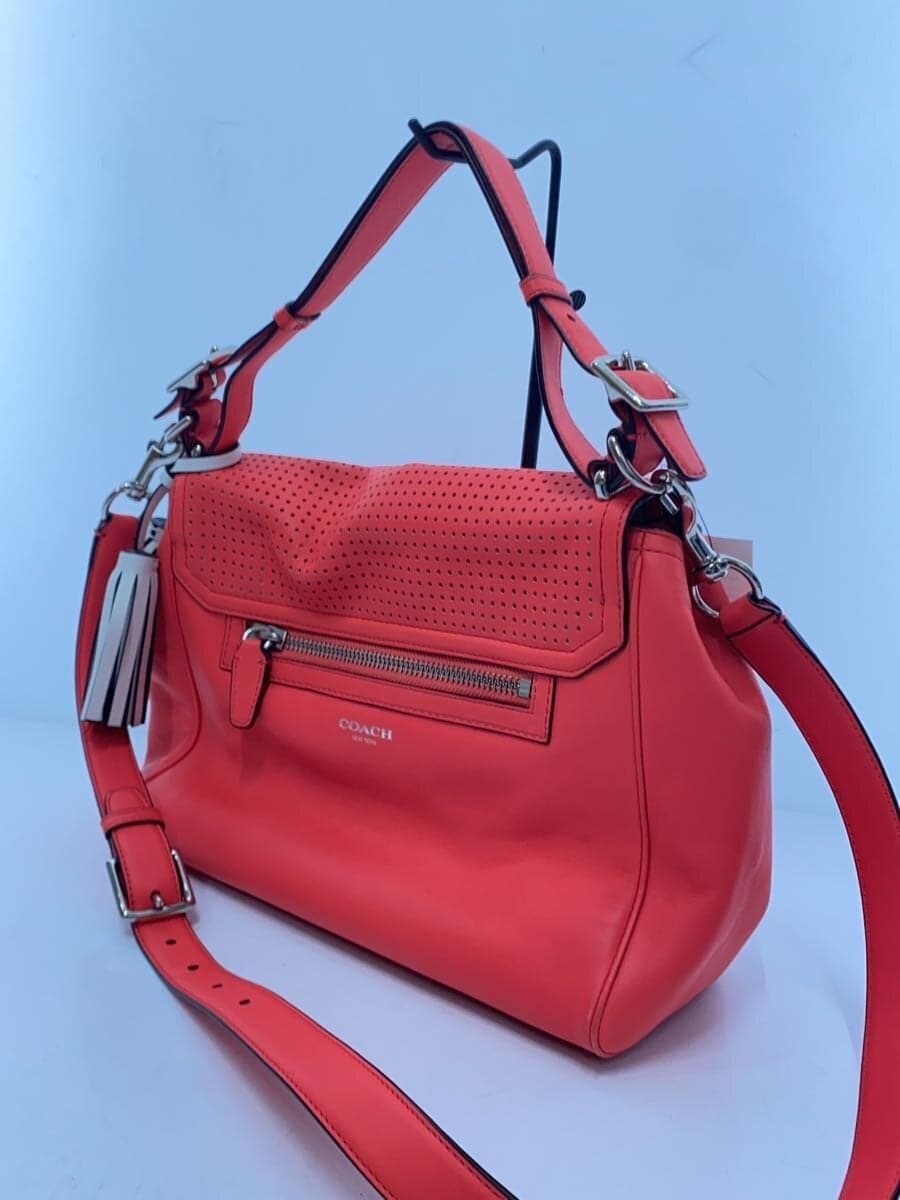 COACH Shoulder Bag - All Leather Leather PNK Corner Scratches Present 22386 2