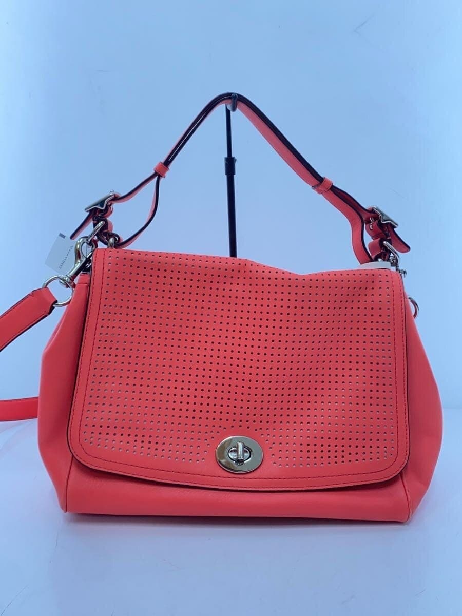 COACH Shoulder Bag - All Leather Leather PNK Corner Scratches Present 22386 3