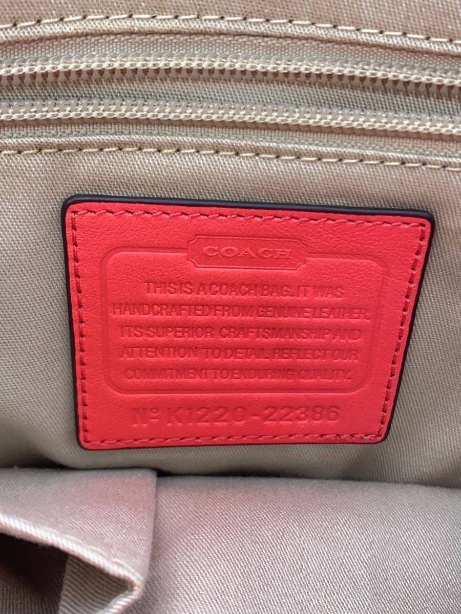 COACH Shoulder Bag - All Leather Leather PNK Corner Scratches Present 22386 5