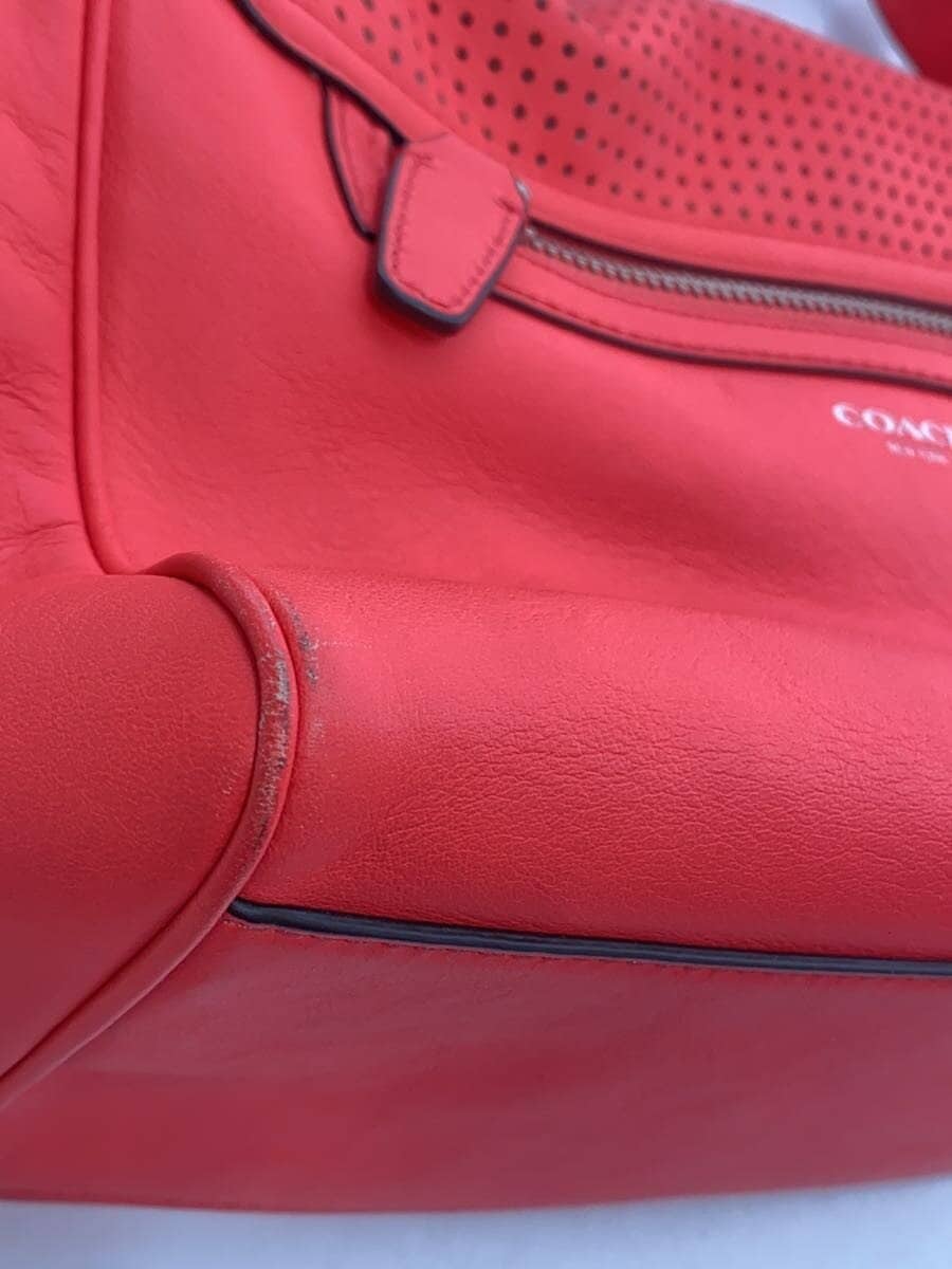 COACH Shoulder Bag - All Leather Leather PNK Corner Scratches Present 22386 7