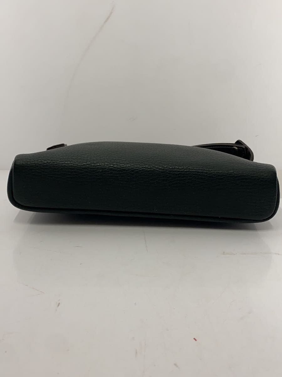 ETiAMTrot Shrink Pouch Second Bag Cowhide Leather Brass Hardware GRN 4