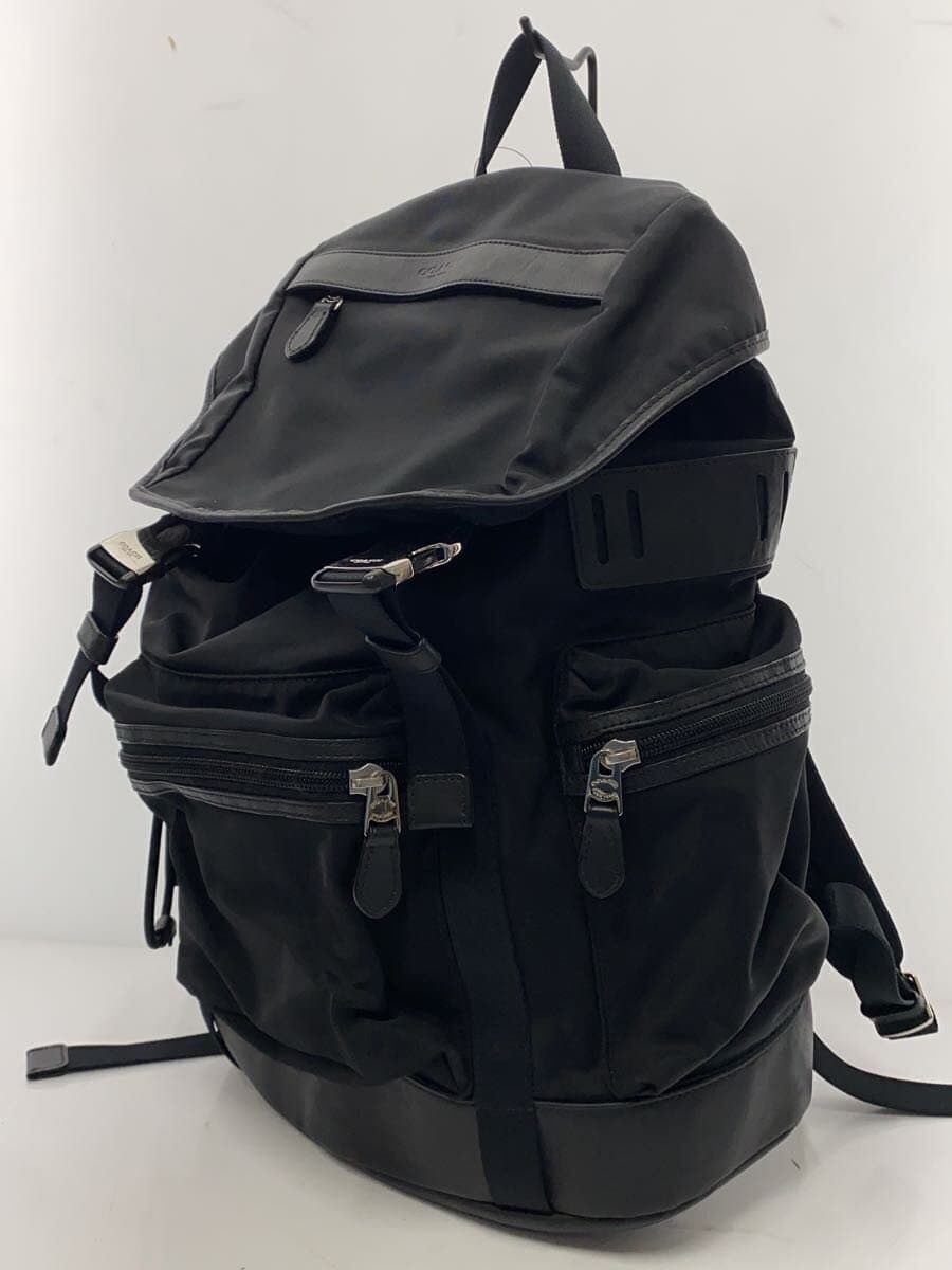 COACH Trek Backpack Nylon Leather Black F71884 2