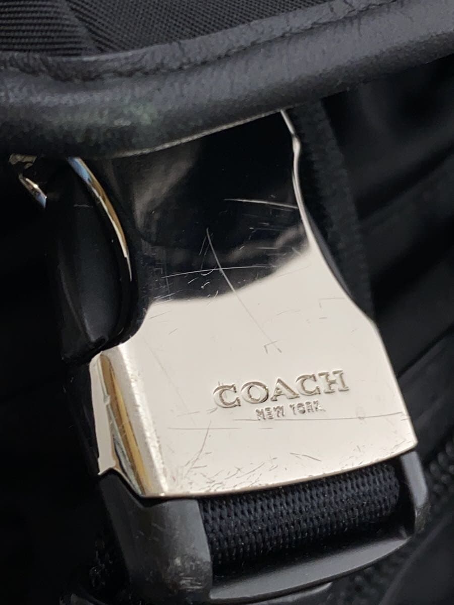 COACH Trek Backpack Nylon Leather Black F71884 8