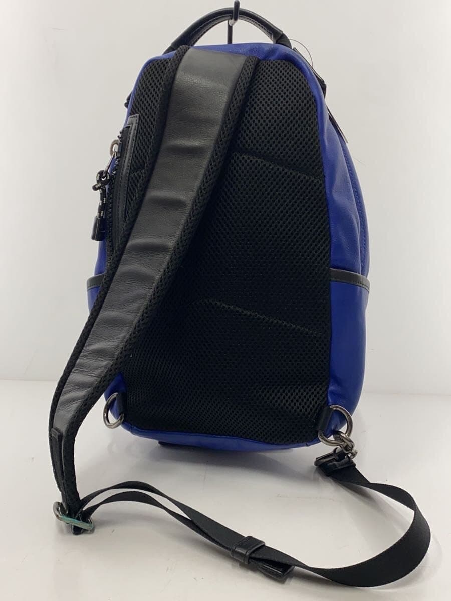 COACH Edge Pack Body Bag Shoulder Bag Leather BLU C1329 3