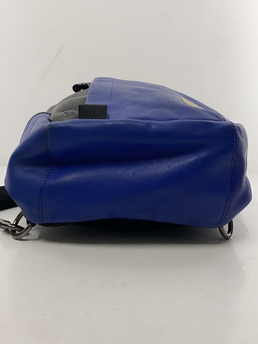 COACH Edge Pack Body Bag Shoulder Bag Leather BLU C1329 4