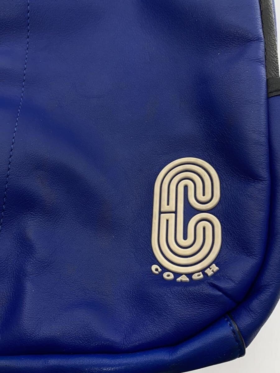 COACH Edge Pack Body Bag Shoulder Bag Leather BLU C1329 8