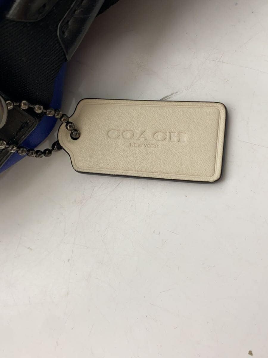 COACH Edge Pack Body Bag Shoulder Bag Leather BLU C1329 9