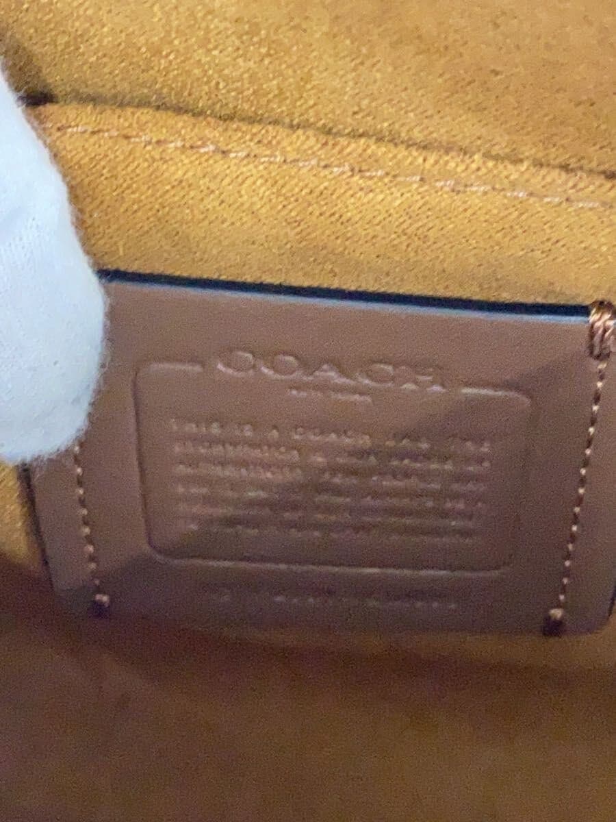 COACH handbag suede NVY plain CM099 5