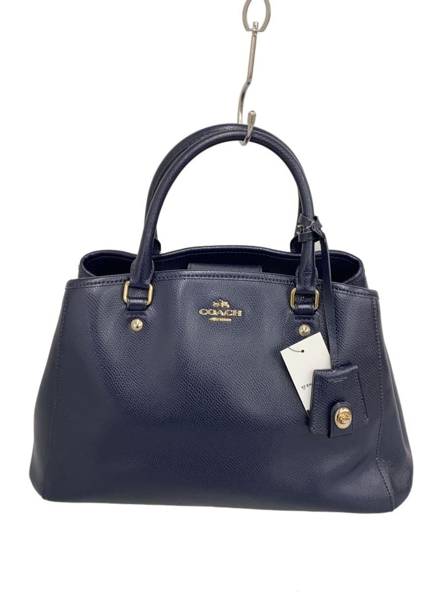 COACH Briefcase_All Leather PVC Navy Solid F34607