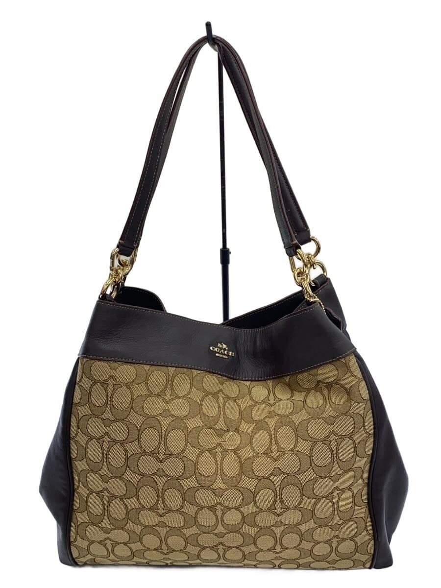 COACH Shoulder Bag_Signature BRW All Over Pattern