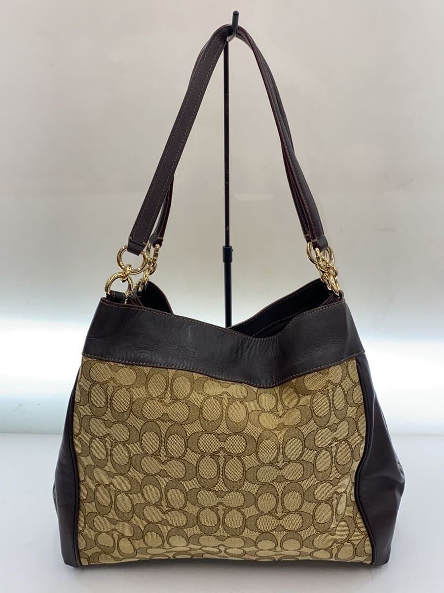 COACH Shoulder Bag_Signature BRW All Over Pattern 3