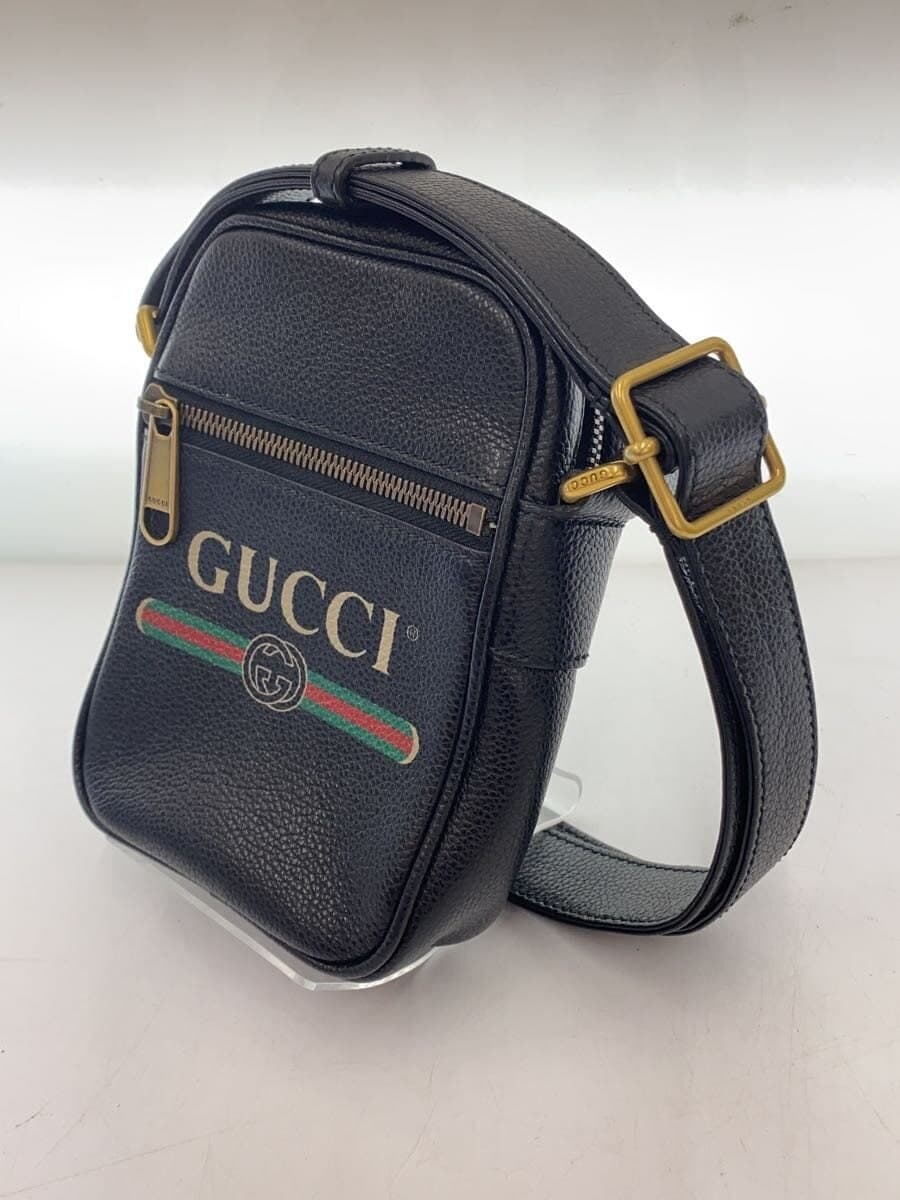 GUCCI Shoulder Bag Leather BLK 574803 2