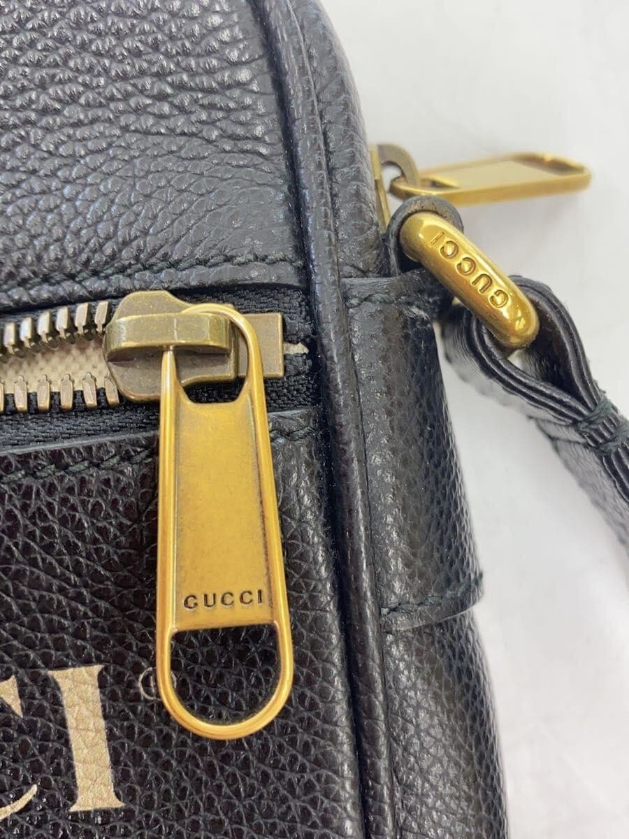 GUCCI Shoulder Bag Leather BLK 574803 8