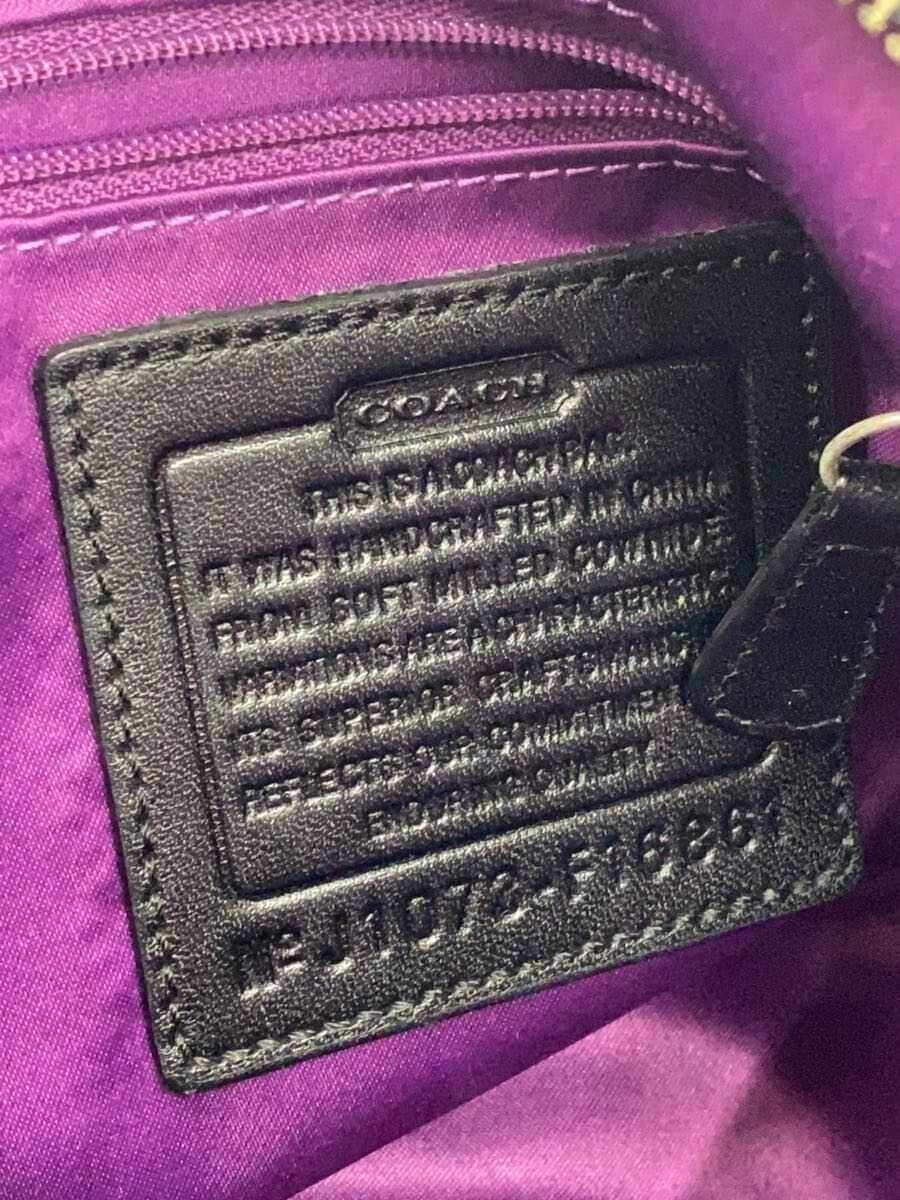 COACH Handbag Leather BLK Solid F16861 5