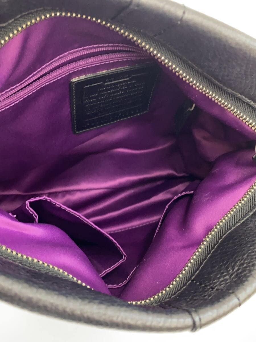 COACH Handbag Leather BLK Solid F16861 6