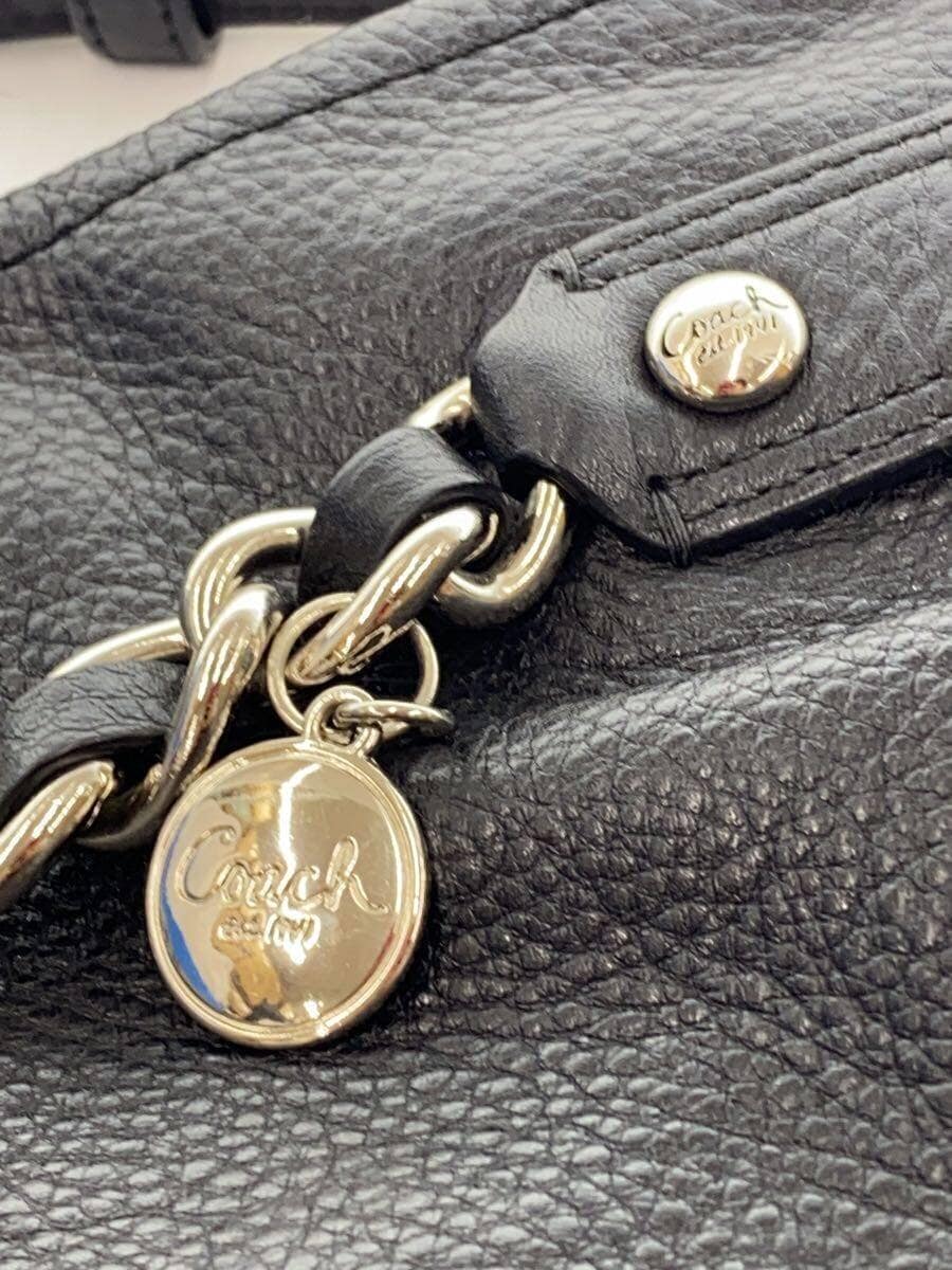 COACH Handbag Leather BLK Solid F16861 7