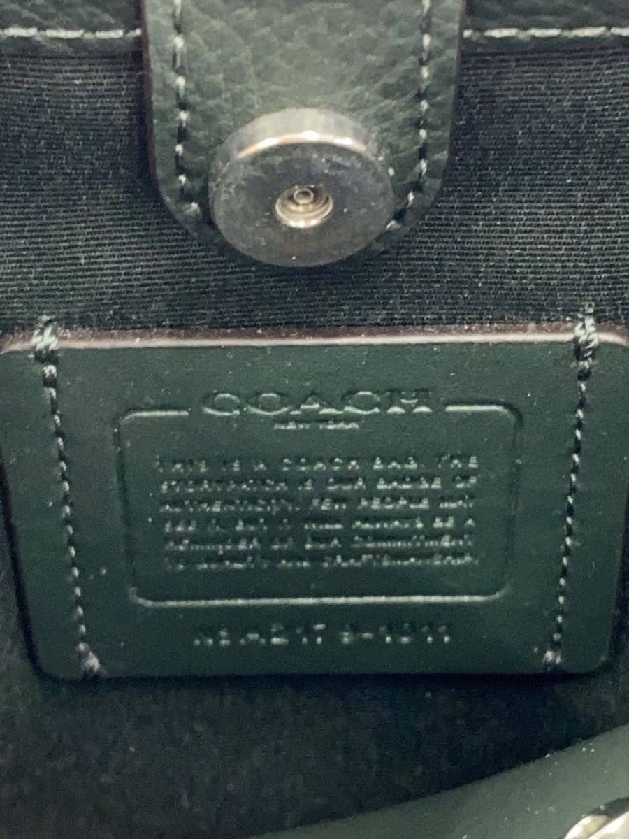 COACH Shoulder Bag Leather GRN c2179-1011 5