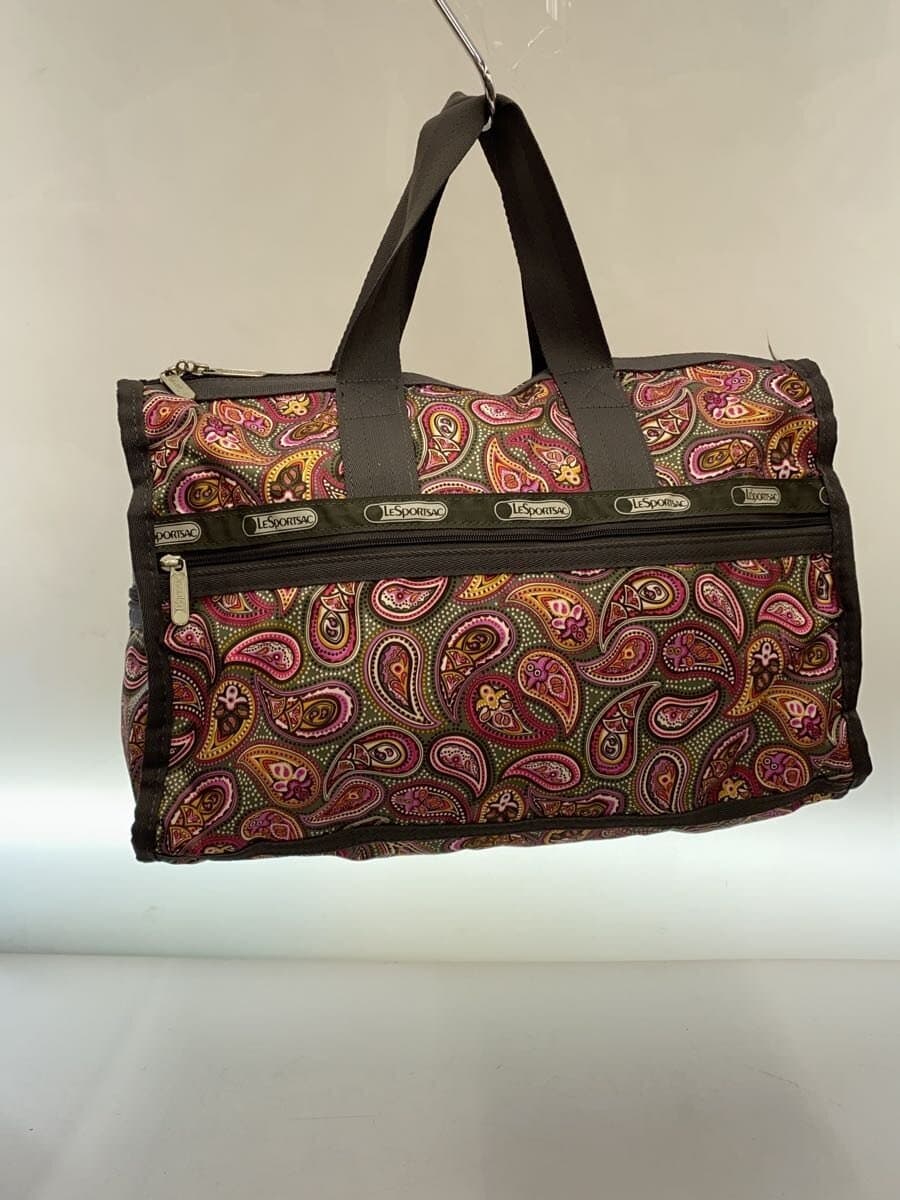 LESPORTSAC Handbag Nylon Multicolor All Over Pattern Pouch&Shoulder Metal 3