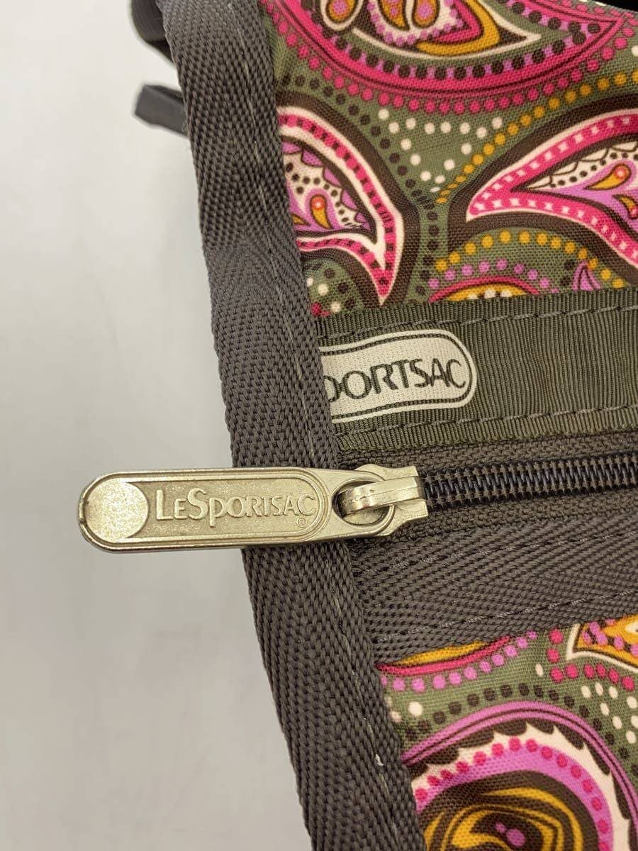 LESPORTSAC Handbag Nylon Multicolor All Over Pattern Pouch&Shoulder Metal 5