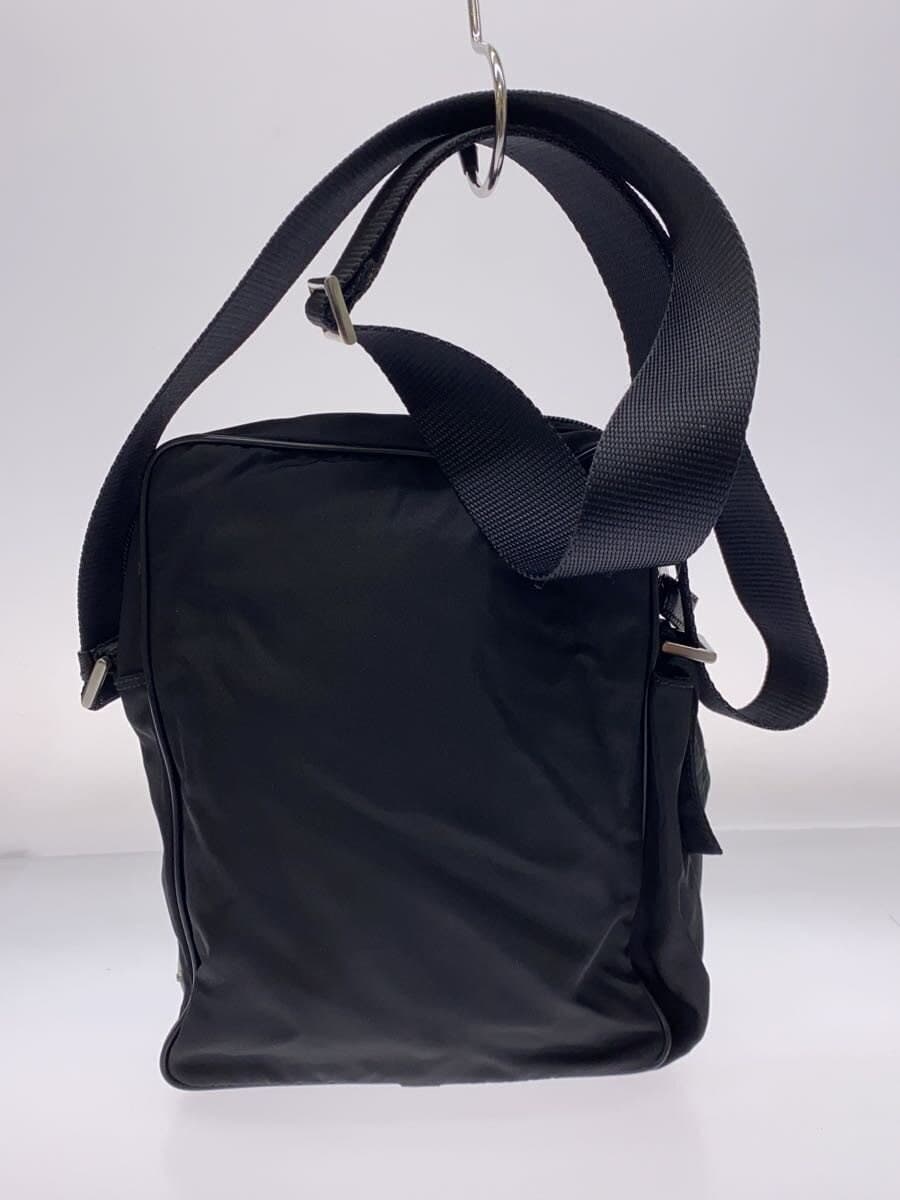 PRADA logo plate nylon shoulder bag nylon BLK solid color KGTVM3K 3