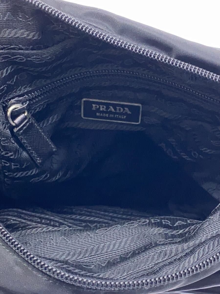 PRADA logo plate nylon shoulder bag nylon BLK solid color KGTVM3K 6