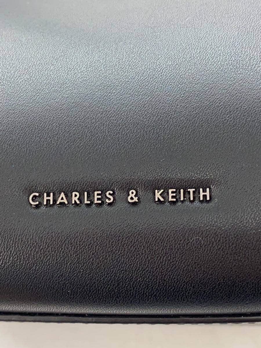 CHARLES&KEITH Shoulder Bag Faux Leather BLK Crescent Hobo Bag 5