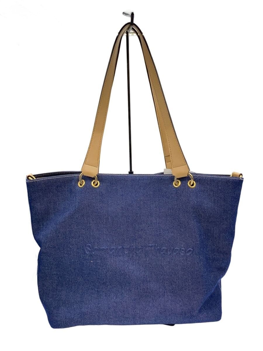 Samantha Thavasa Tote Bag BLU Solid