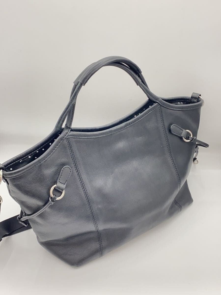 agnes b. Handbag Cowhide BLK Solid DAI-11 3