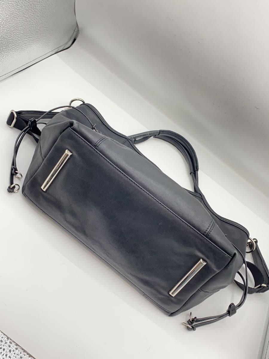 agnes b. Handbag Cowhide BLK Solid DAI-11 4