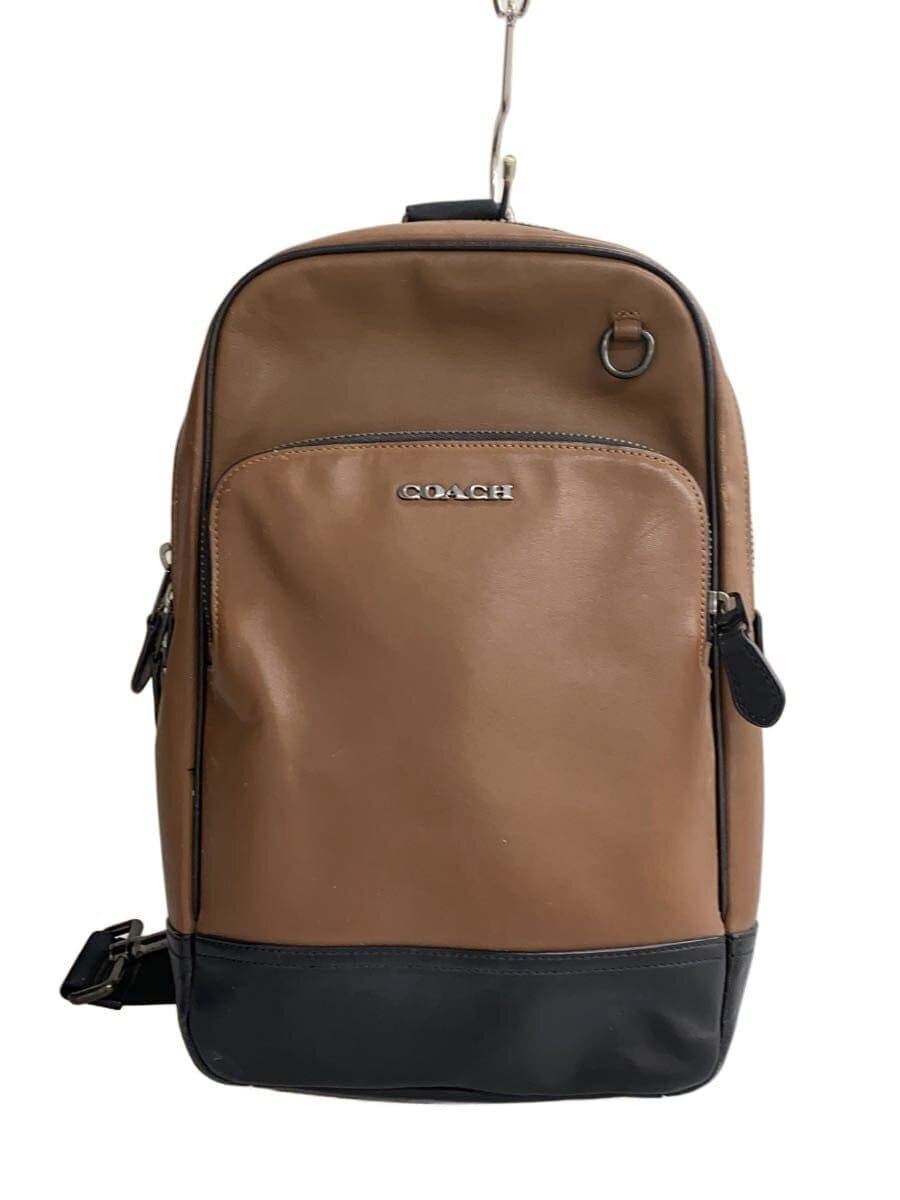 COACH Shoulder Bag Leather BRW Solid C2931